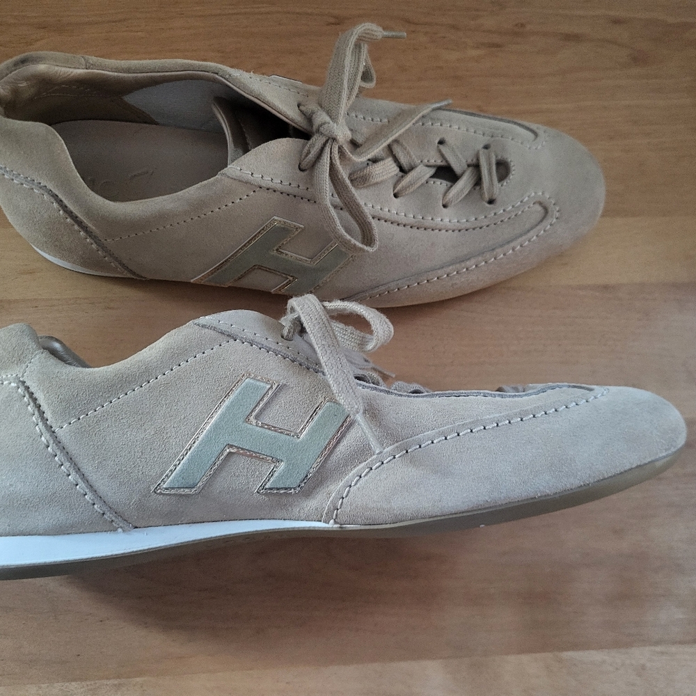 Hogan Sneakers Men's Suede Logo Size 9 Made in italy